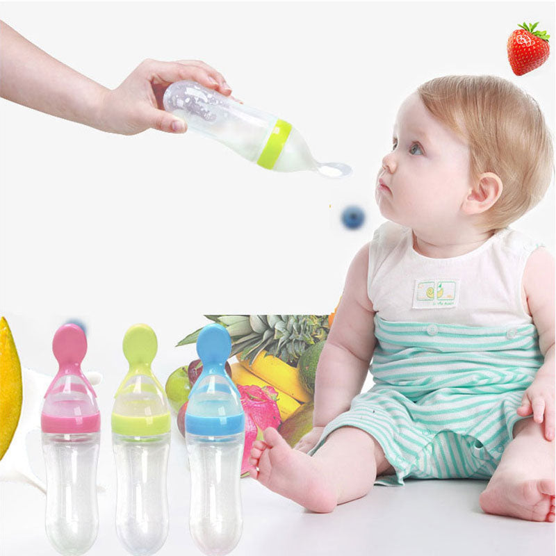 Cuillères biberon pour purée en plusieurs couleurs