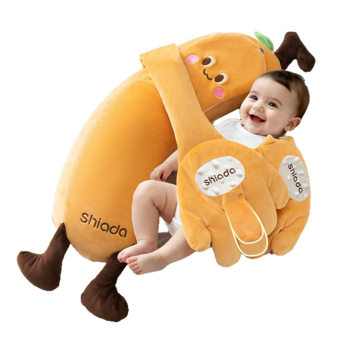 Peluche banane apaisante avec bras qui tapotent
