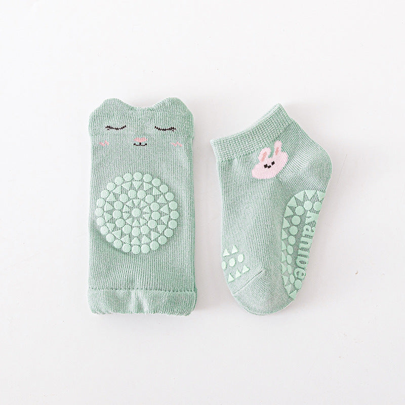 Genouillère et chaussette antidérapante menthe