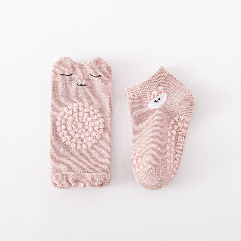 Genouillère et chaussette antidérapante roses