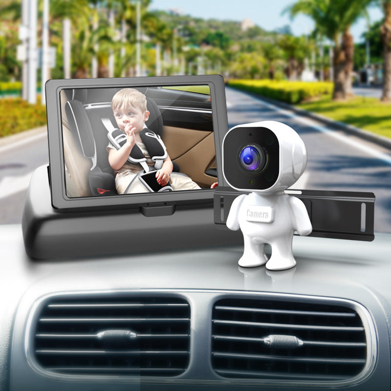 Écran 4,3 pouces et caméra robot pour surveiller bébé en voiture